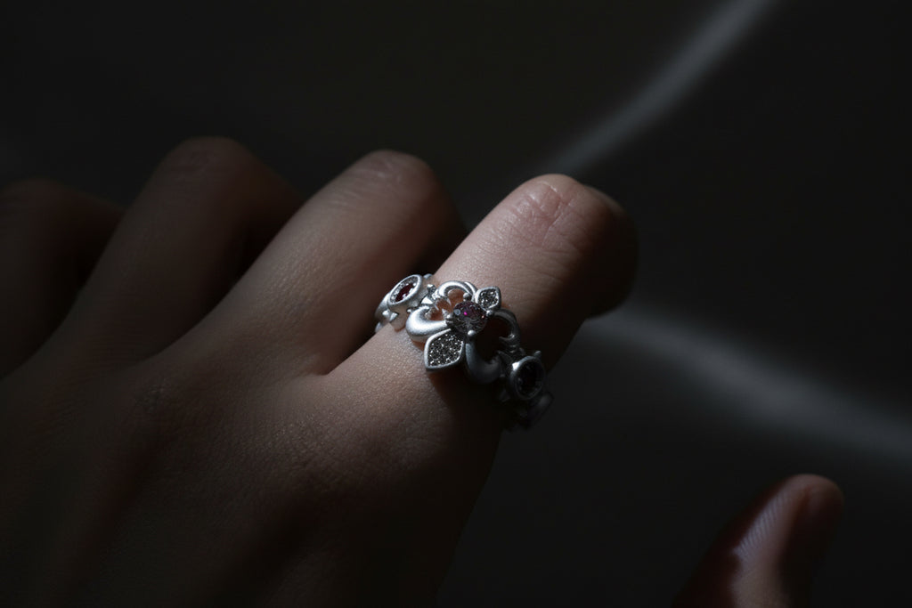 Velora Fleur Cross rings - velora studio 