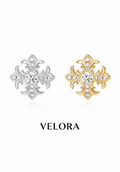 Velora Fleur Cross Studs - velora studio 