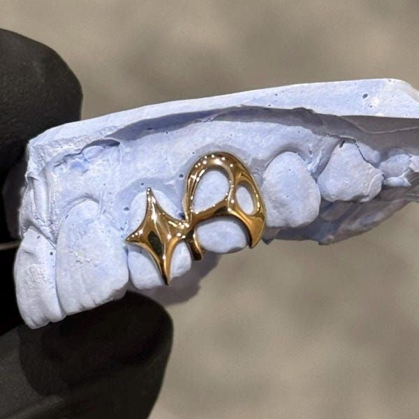 Chrome tooth gem - velora studio 