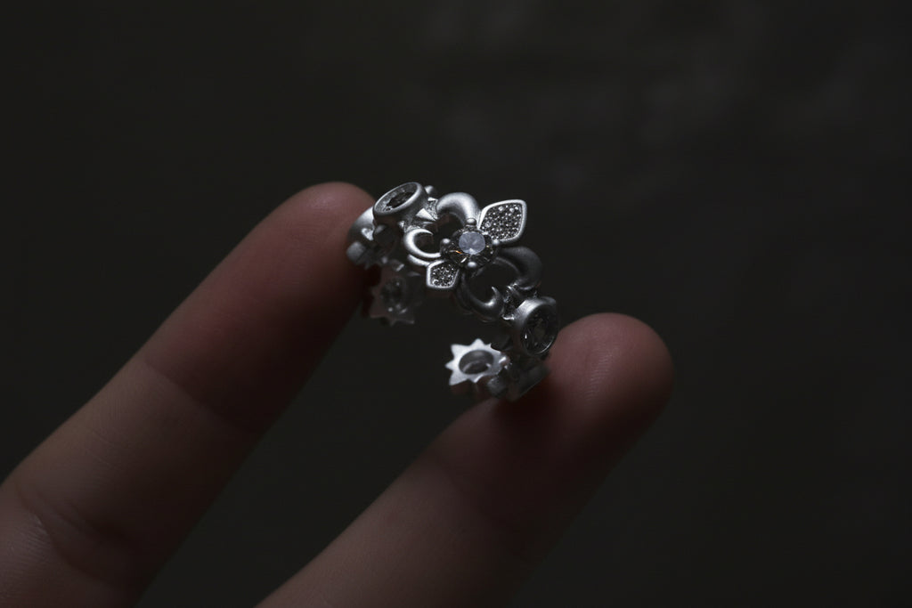 Velora Fleur Cross rings - velora studio 