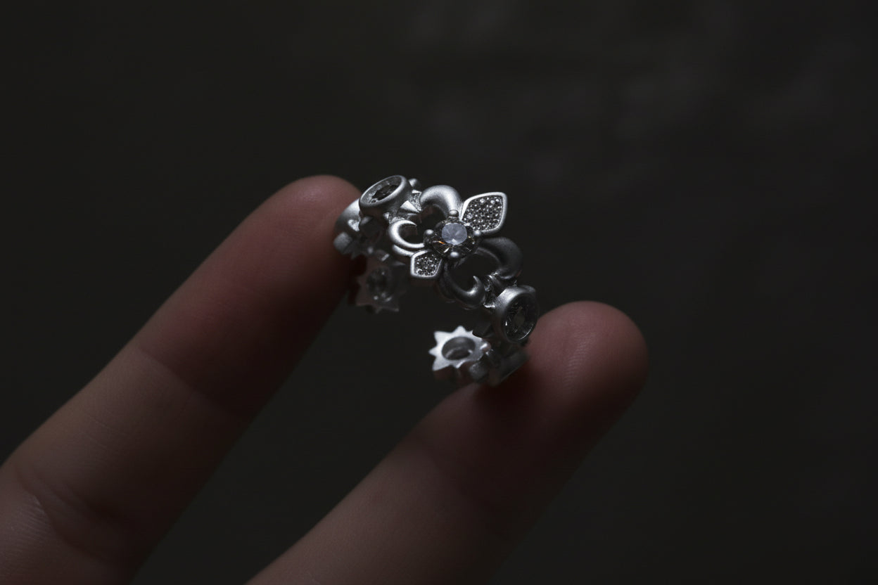 Velora Fleur Cross rings - velora studio 