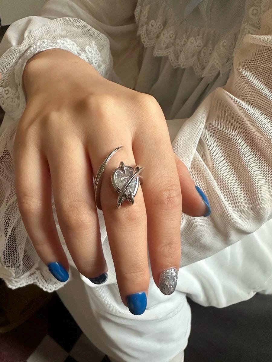 velora Serpent Ethereal Leaf Ring - velora studio 