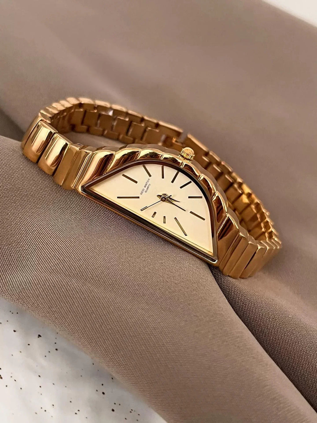 Velora gold Apex Watch Triangular Minimalist Steel Timepiece - velora studio 