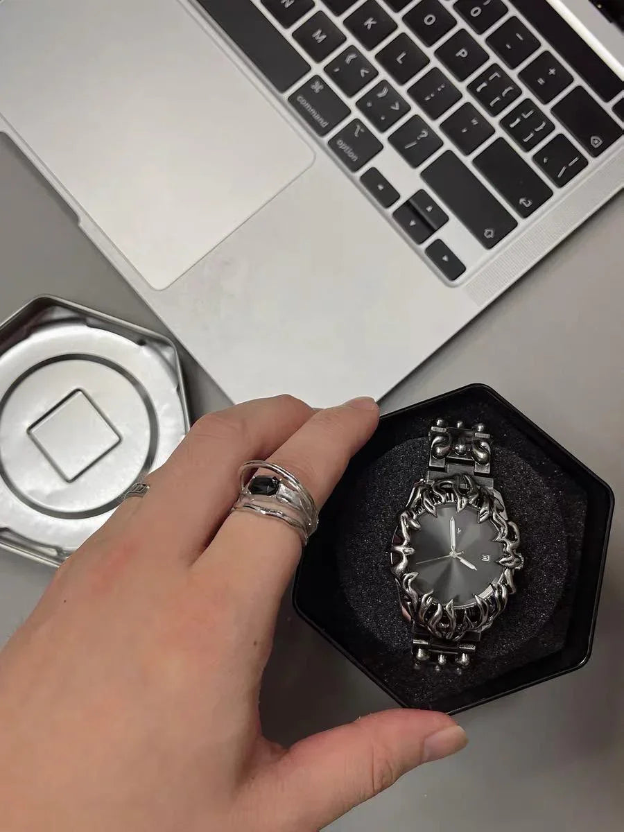 Velora Sculpted Steel Watch - velora studio 