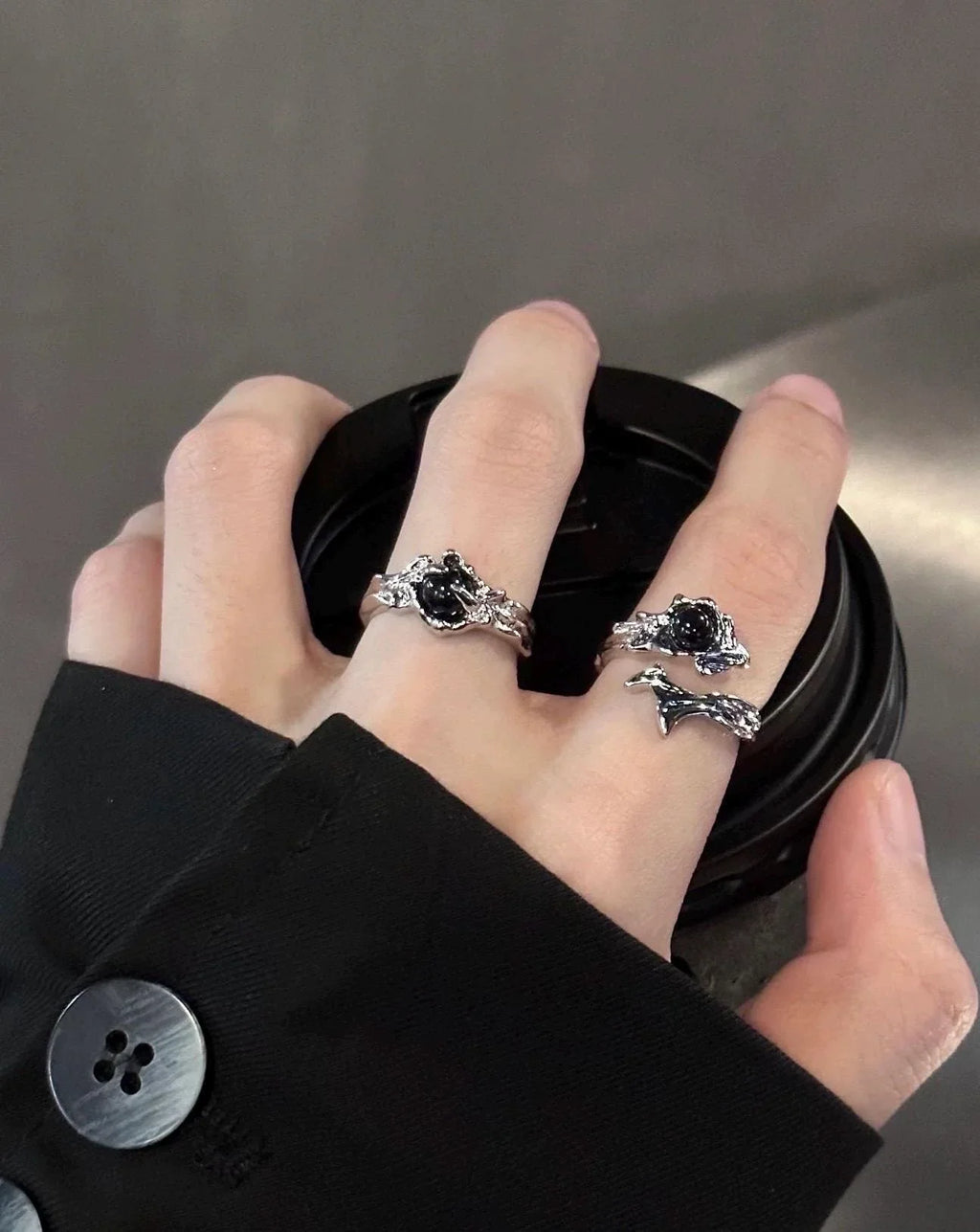 Black Onyx  Ring - velora studio 