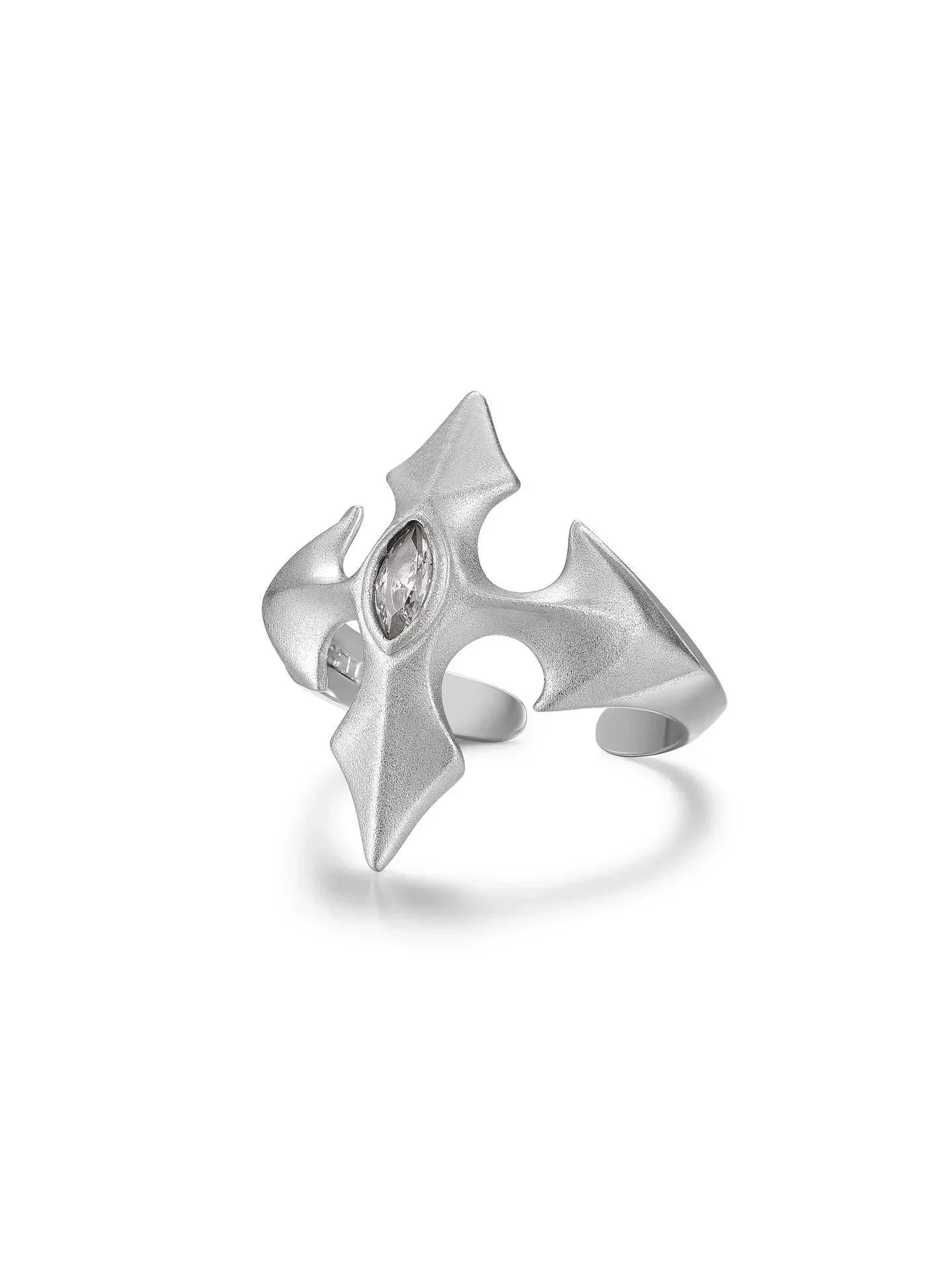 Silver Cross Ring - velora studio 