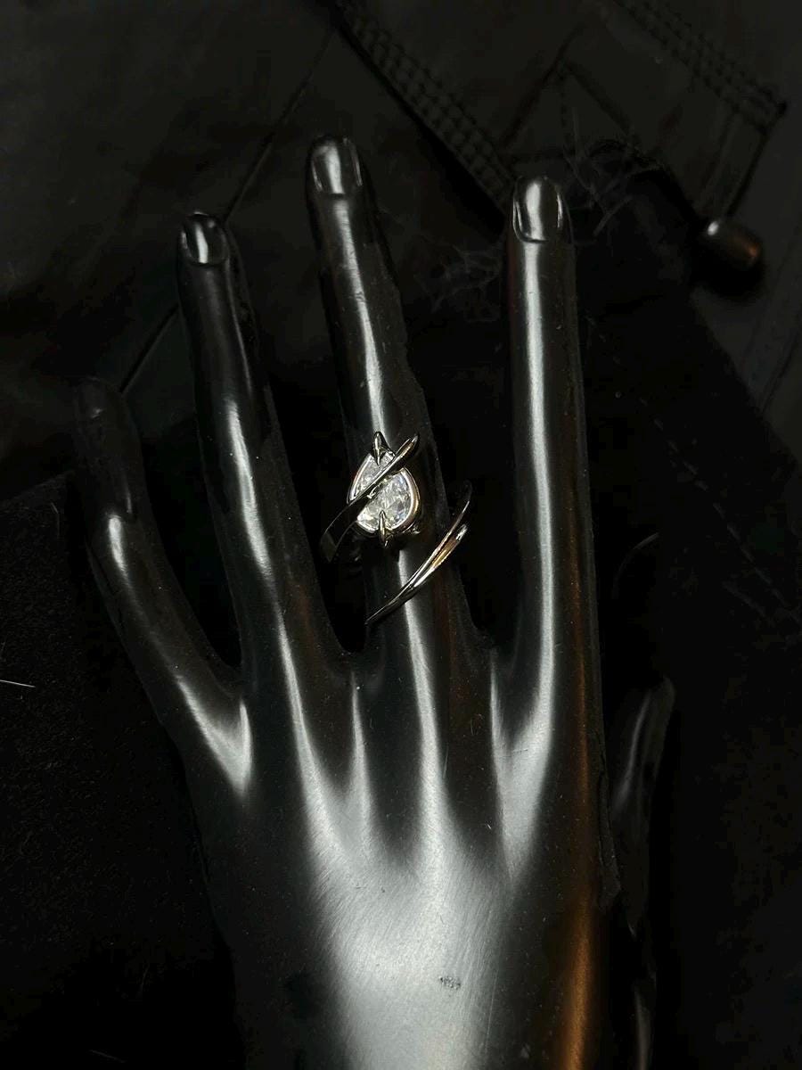 velora Serpent Ethereal Leaf Ring - velora studio 