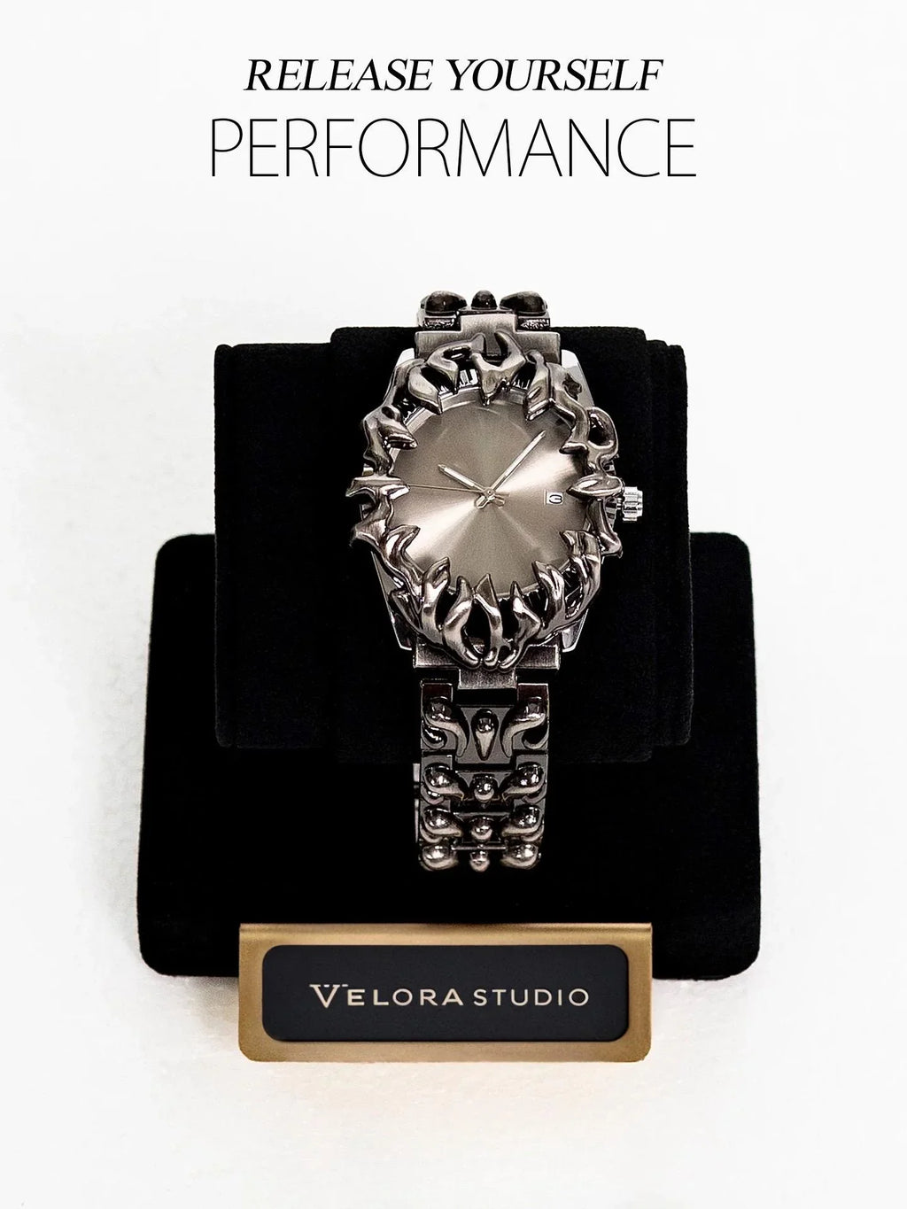 Velora Sculpted Steel Watch - velora studio 