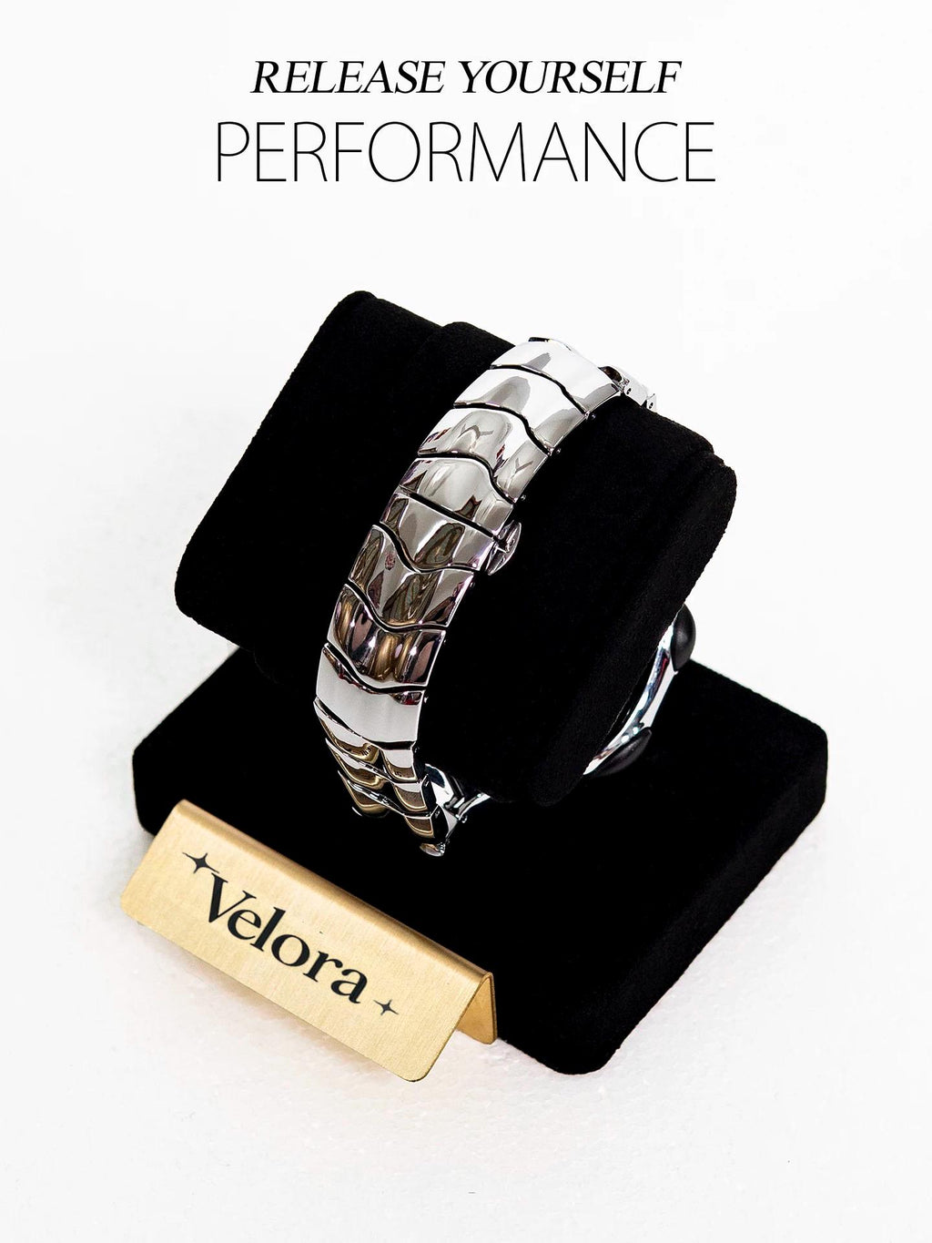 Velora Chronograpy Sculpted Steel Watch - velora studio 