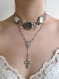 Watch Choker Cross Pendant Necklace - velora studio 