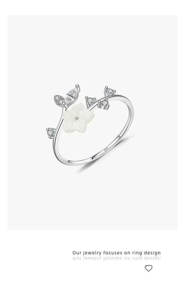 Cherry Blossom Dainty Flower  Ring - velora studio 