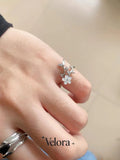 Cherry Blossom Dainty Flower  Ring - velora studio 