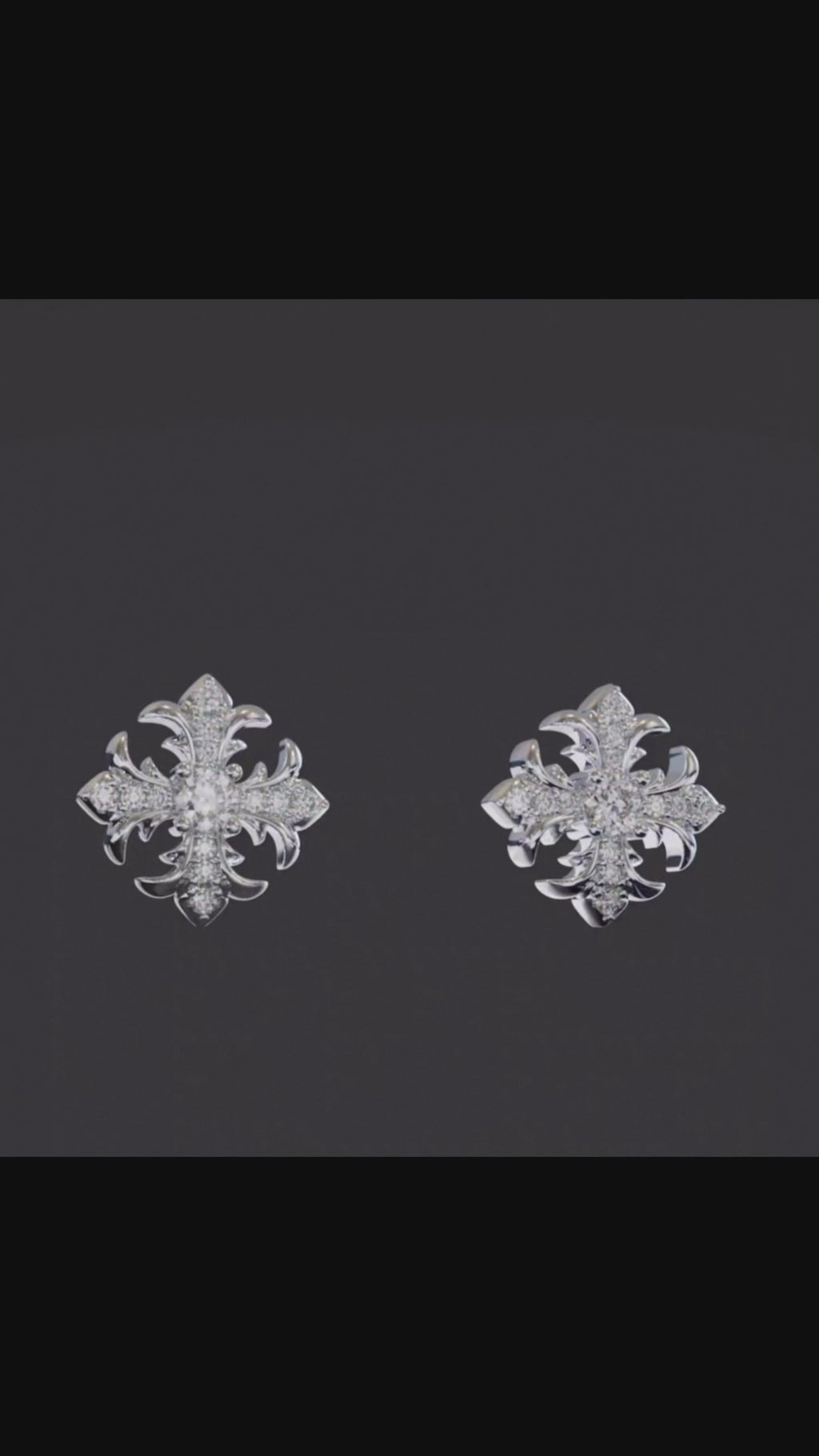 Velora Fleur Cross Studs