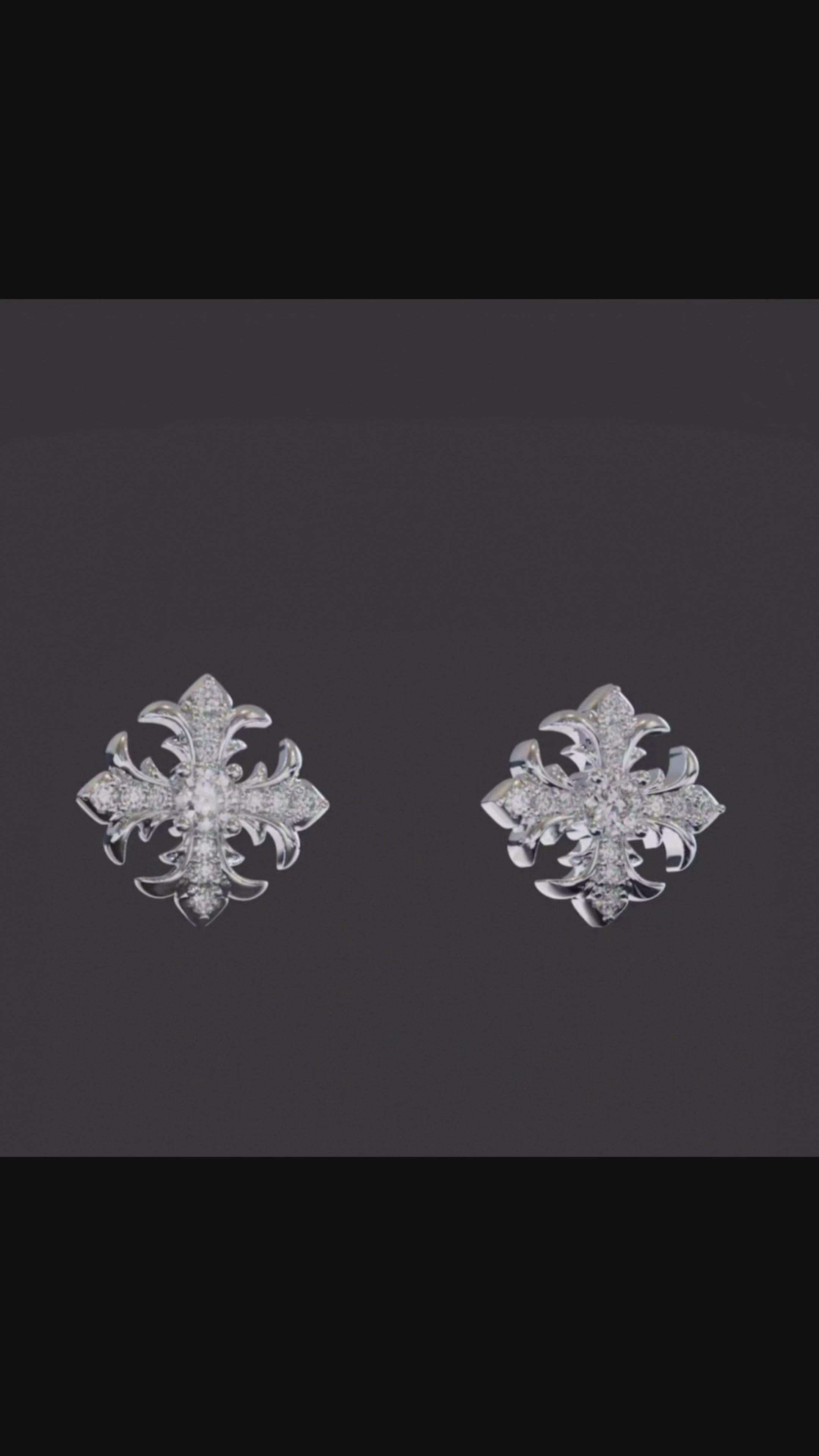 Velora Fleur Cross Studs